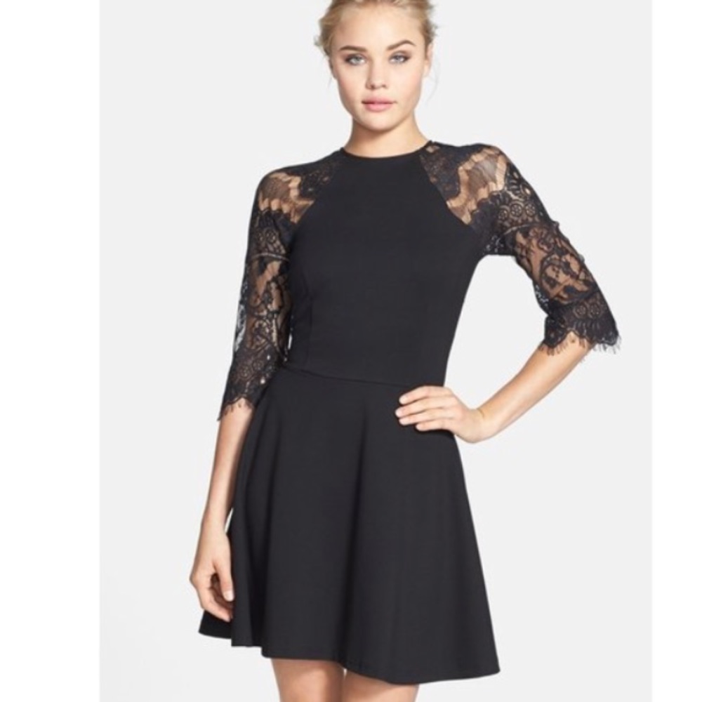 BB Dakota black lace dress size small